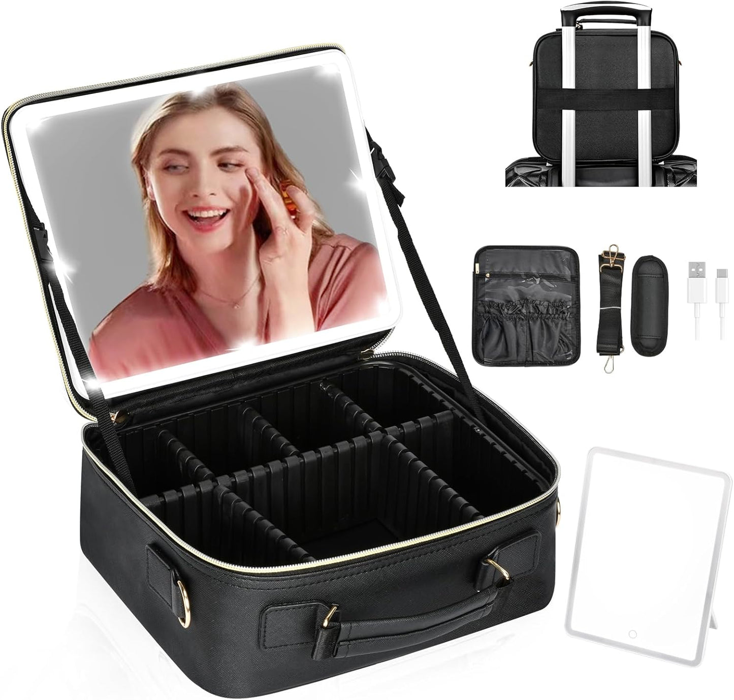 Black Travel Makeup Case